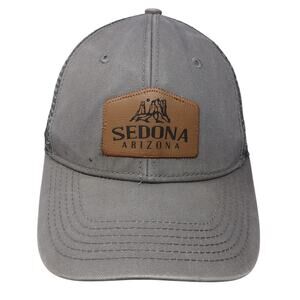 Sedona Arizona Snapback Trucker Cap Gray One Size Adjustable Mesh Back Blue84